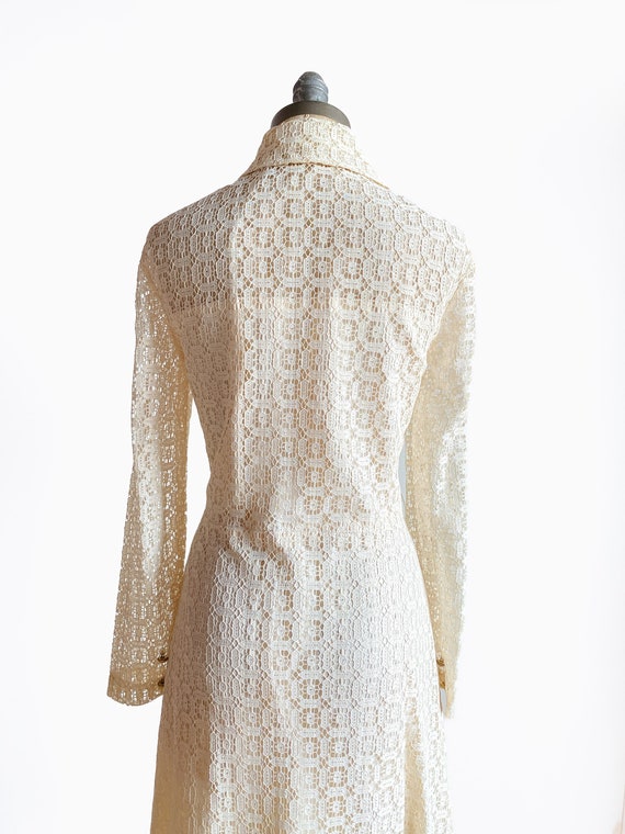vintage 70s dress, vintage 70s lace dress, vintag… - image 10