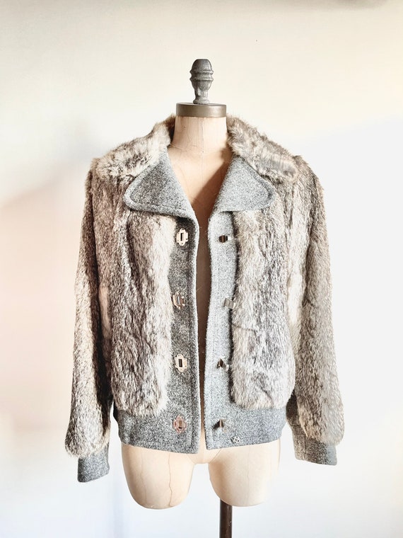 Vintage rabbit fur jacket - vintage fur coat - vi… - image 8