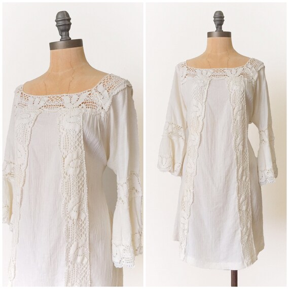 vintage mexican dress - Vintage gauze dress - vint
