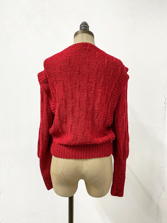 vintage 80s sweater, vintage red sweater, vintage… - image 8