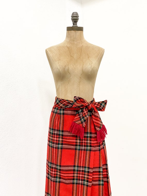 vintage plaid skirt, vintage midi skirt, vintage … - image 4