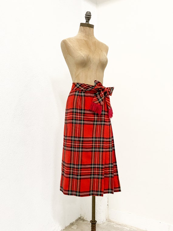 vintage plaid skirt, vintage midi skirt, vintage … - image 5