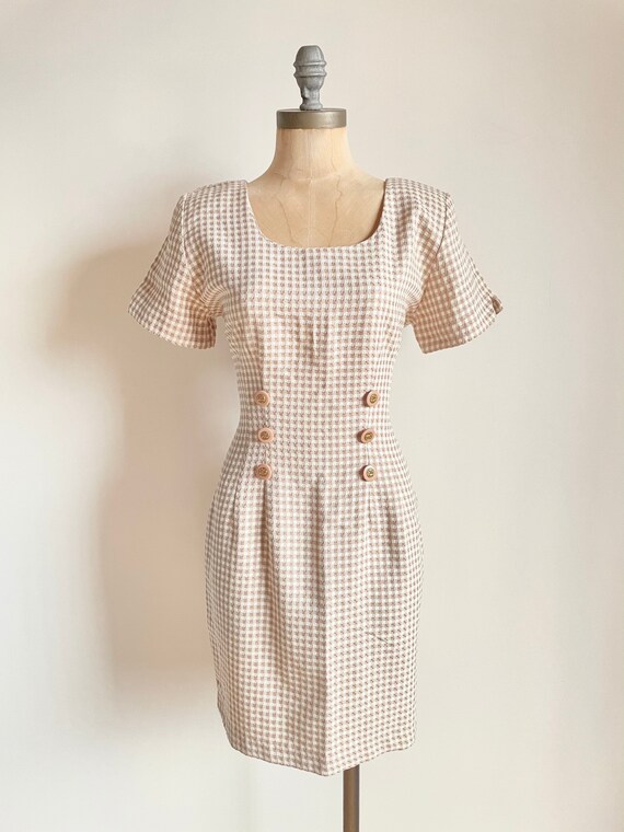 90s dress, vintage gingham dress, 90s gingham dre… - image 2