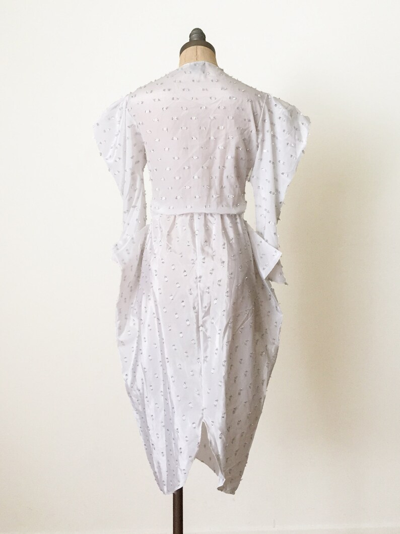 Vintage white dress vintage lame dress vintage lurex dress Etsy