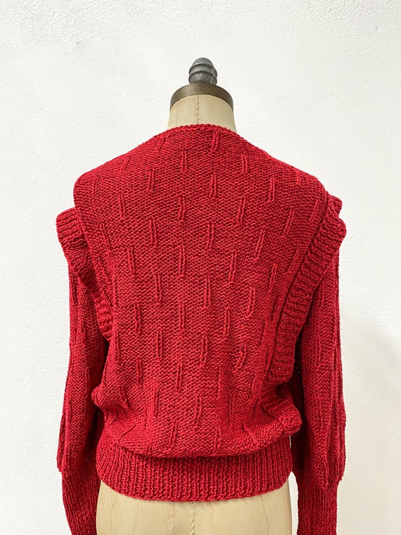 vintage 80s sweater, vintage red sweater, vintage… - image 9