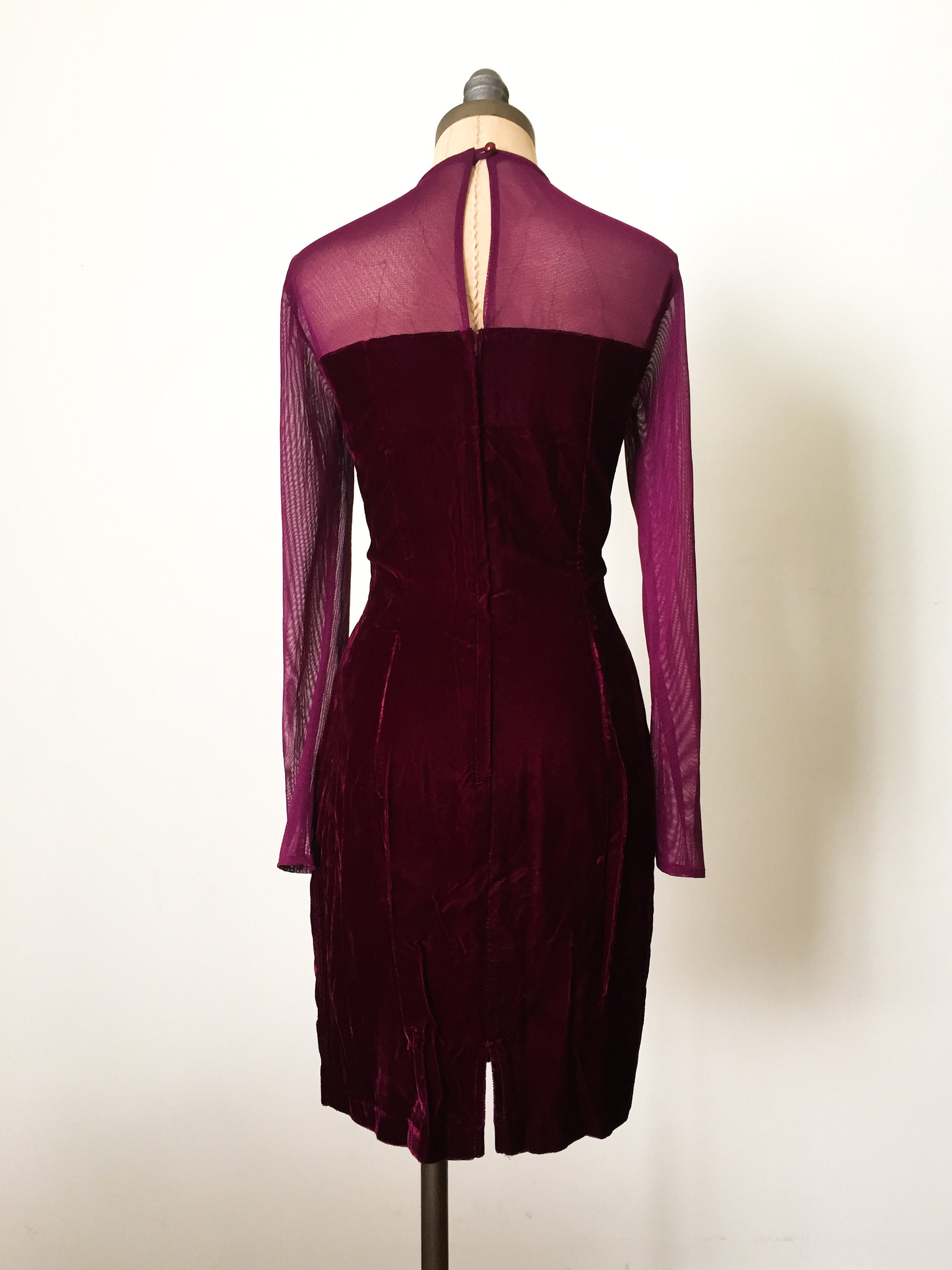 Vintage velvet dress vintage mini dress 90s dress 90s | Etsy
