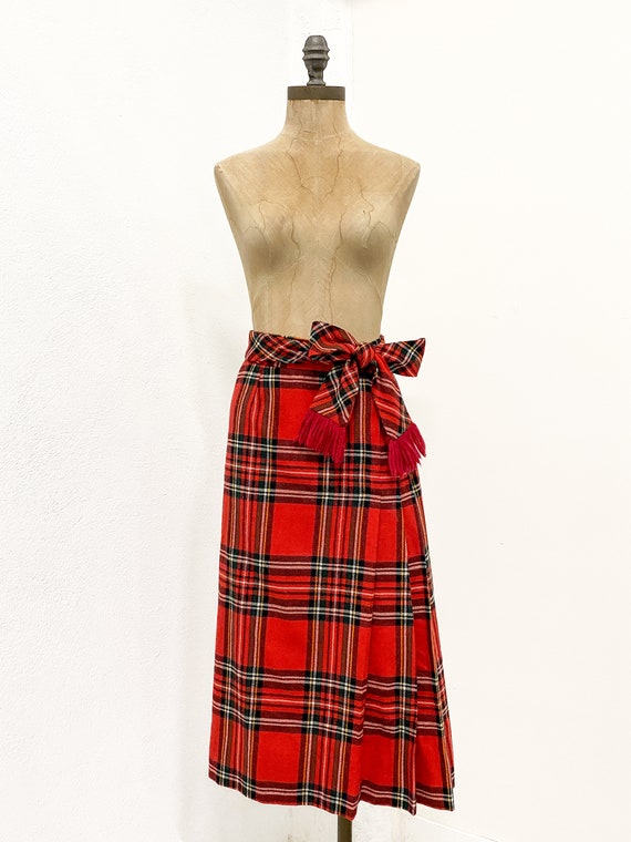 vintage plaid skirt, vintage midi skirt, vintage … - image 3