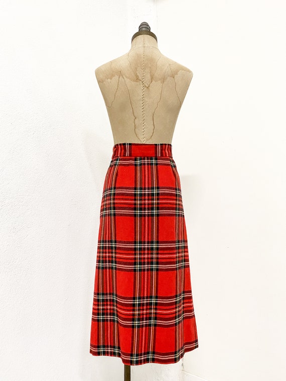 vintage plaid skirt, vintage midi skirt, vintage … - image 9
