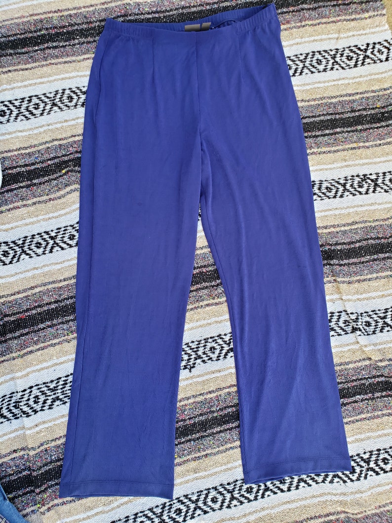 Vintage cobalt blue stretchy pull-on straight leg pants \u2013 various sizes L\u2013XXXL