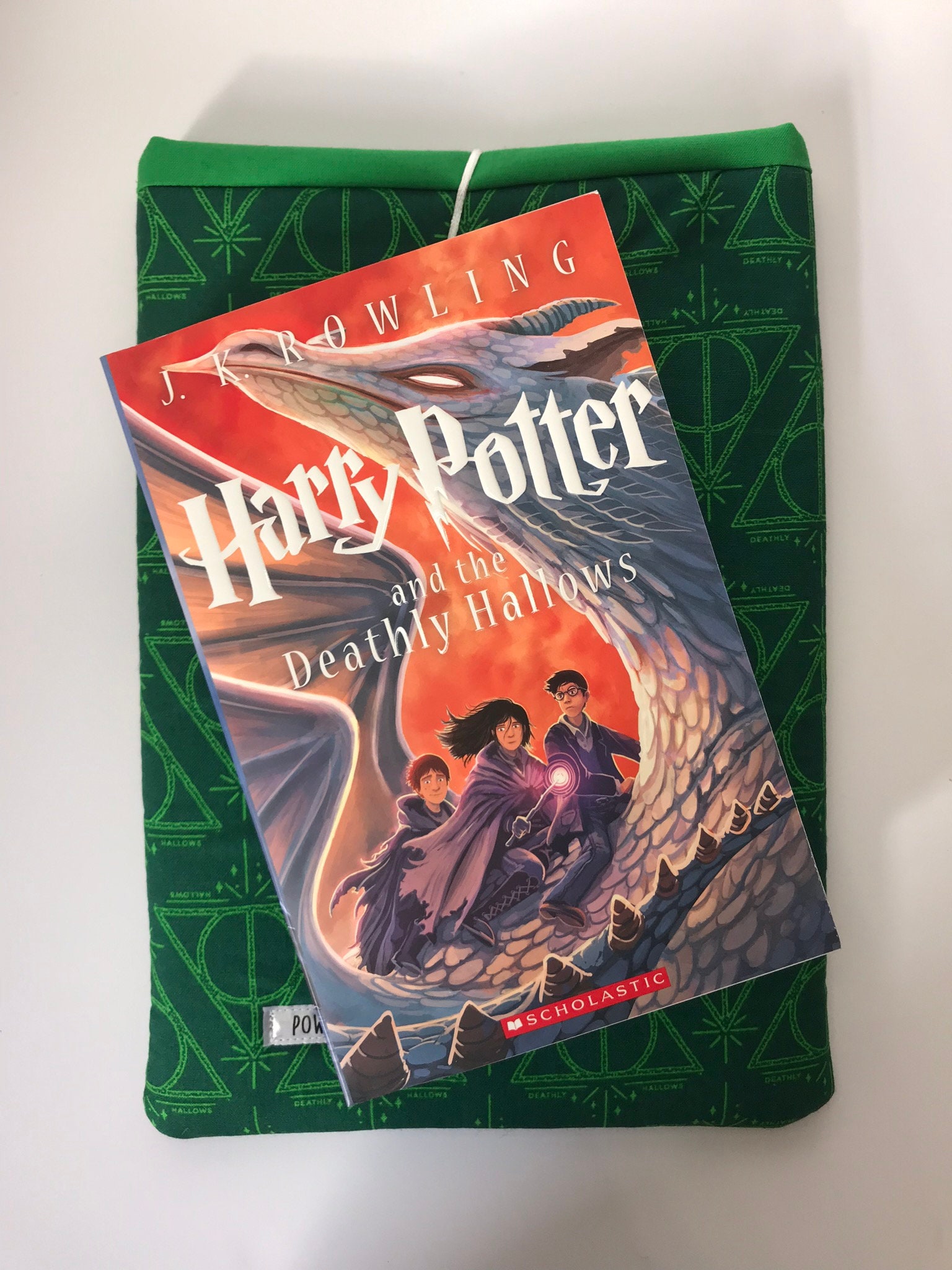 Harry Potter Deathly Hallows Fabric Book Sleeve Book Cover Etsy