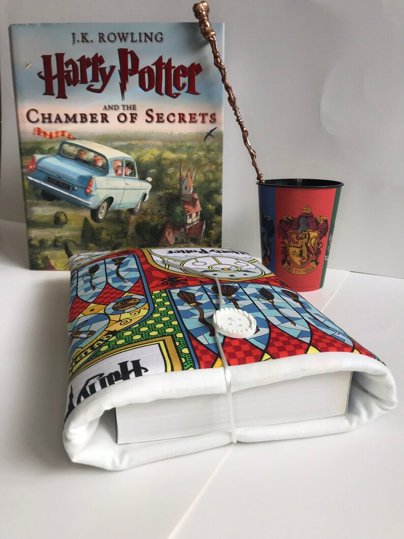 Harry Potter Stained Glass Book Sleeve Fabric Book Sleeve Etsy