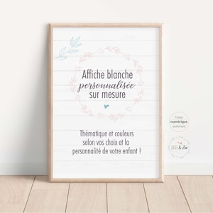 Affiche 1 an ***FICHIER NUMÉRIQUE *** Premier anniversaire, Personnalisée, Sur-mesure, Autres évènement