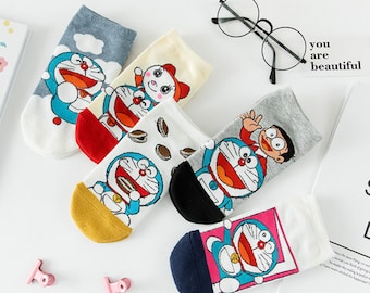 5 pairs of cute Japenese ankle socks, cartoon, cute socks, gift, gift idea, lady socks, birthday gift, by WoaiWazi gift shop