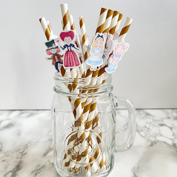 Pack of 12 super cute custom characters theme straws that is perfect for your little one's birthday party. Handmade by Woaiwazi Giftshop