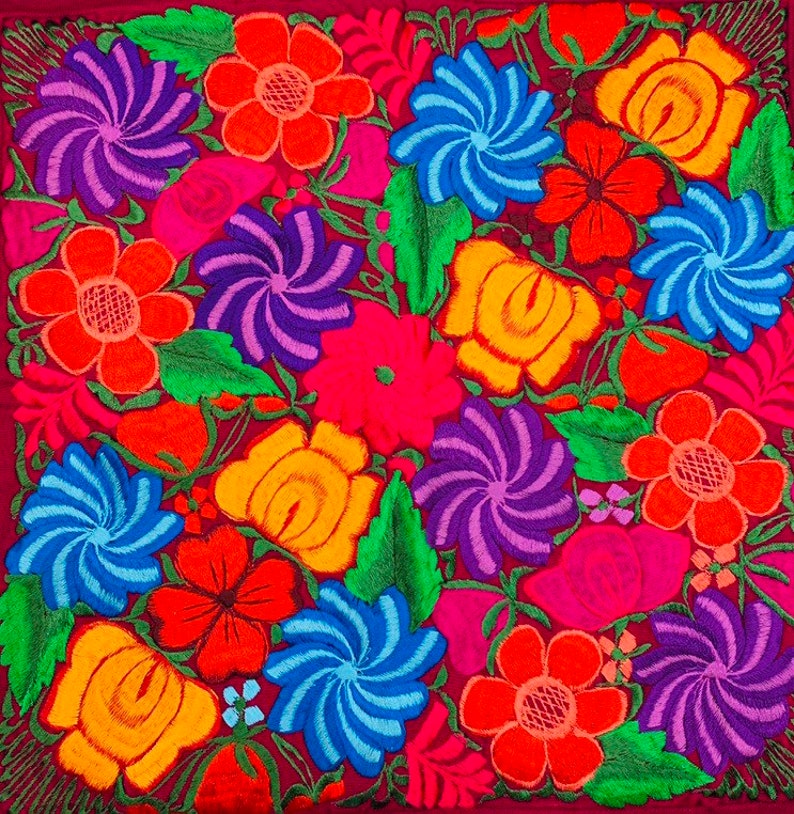 Hand Embroidered Guatemalan Pillow Covers image 4