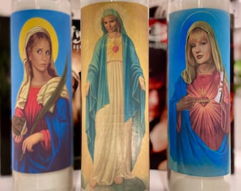 Veronica Mars: Patron Saint of Sarcasm- Celebrity Saint Devotional Prayer Candle - Church - Mars Investigations - Feminist candles