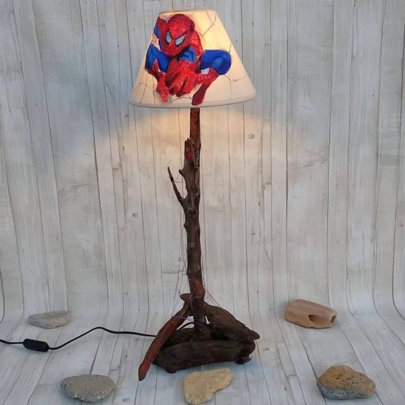 Spiderman Desk Lamp Kids Room Decor Boys Birthday Gift Etsy