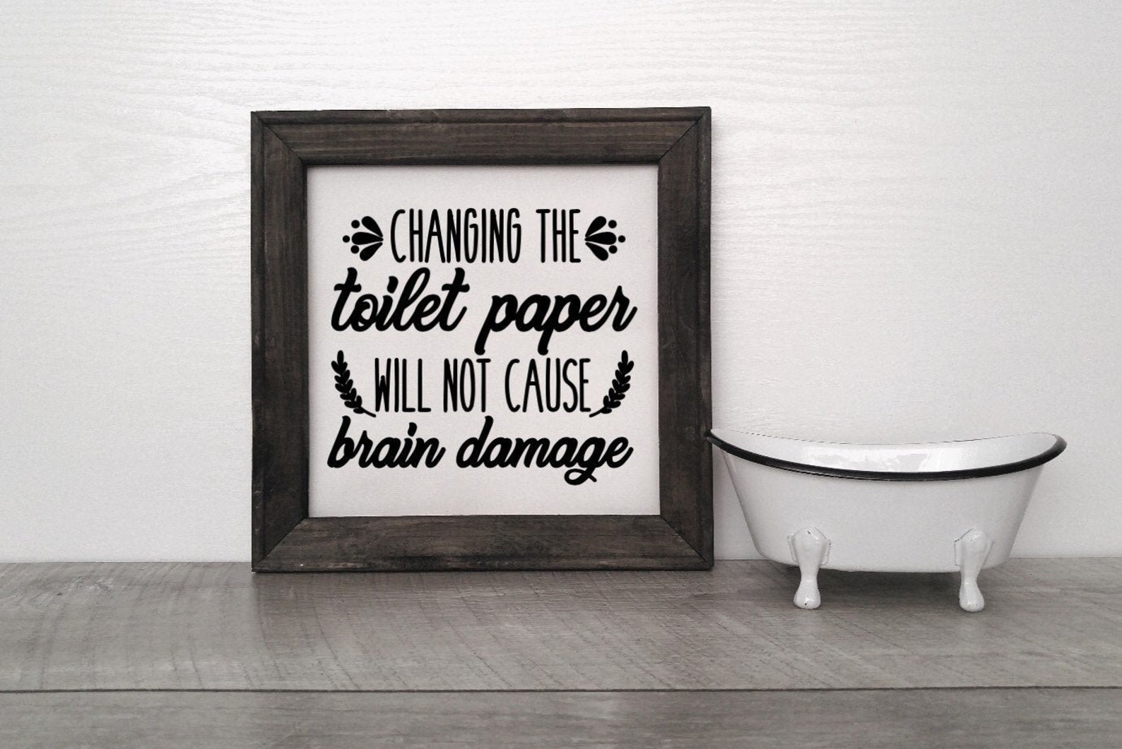 Changing the Toilet Paper Sign Funny Bathroom Sign Rustic - Etsy