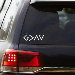 God is Greater than the Highs and Lows Decal, God is Greater Decal, Car Window Decals, Car Decals, Tumbler Decals, Religious Decals