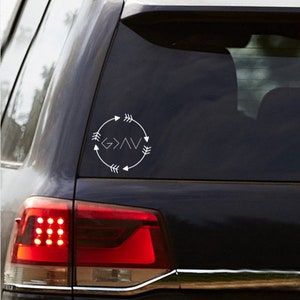 God Is Greater Than The Highs And Lows Vinyl Car Decal, Tumbler Decals, Laptop Decals