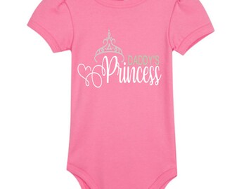 Daddy's Princess Bodysuit, Daddy's Princess Outfit, Coming Home Bodysuit, New Bab Gift, Pink Baby