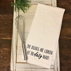 汚れたキッチンタオル、おもしろキッチンタオル、新築祝い、母の日ギフト、小麦粉袋タオル