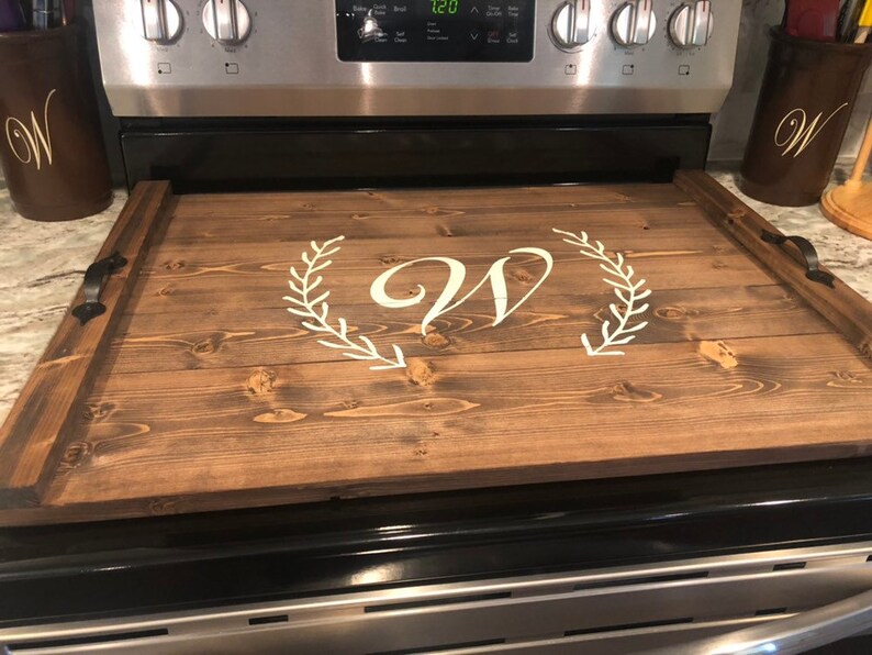 Personalized Serving Tray Stove Top Cover Housewarming Gift Etsy