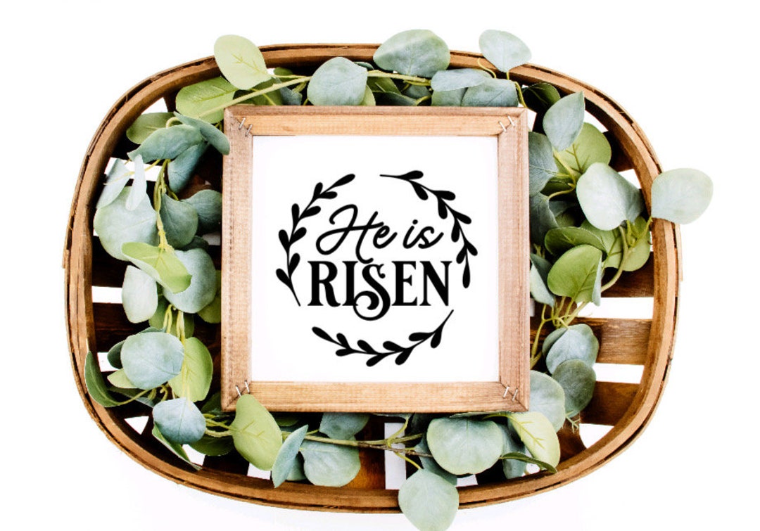 He is Risen Wood Easter Sign, Christian Wall Art, Easter Wall Art