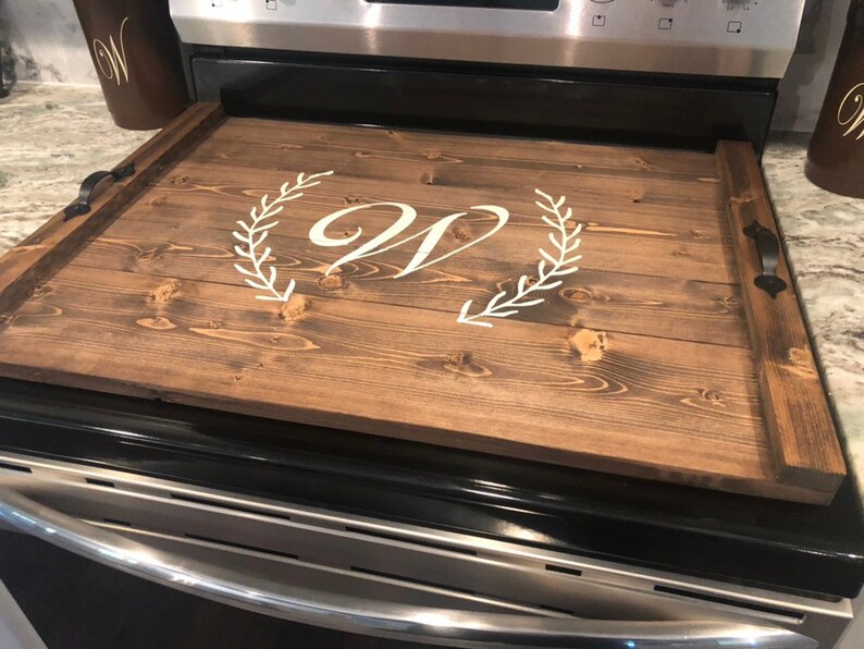 Personalized Serving Tray Stove Top Cover Housewarming Gift Etsy