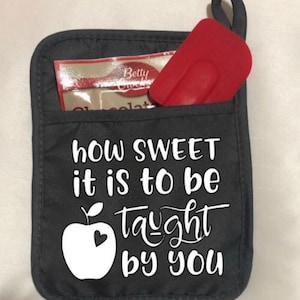 Teacher Appreciation, Teacher Christmas Gift, Teacher Gift Set, Pot Holder Gift Set, Teacher Thank You