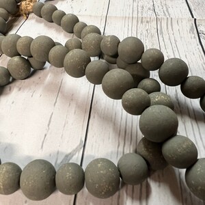 Gray Beaded Garland, Farmhouse Beads, Farmhouse Beaded Garland Rope, Farmhouse Decor, Gray Beads, Beaded Garland, Farmhouse, 48”