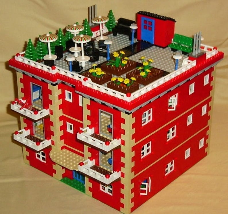 Albero Di Natale Lego Istruzioni.Istruzioni Lego Stampabili Per Costruire Un Apartment Block Etsy
