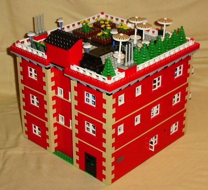 Printable LEGO instructions to build an Apartment Block with Etsy