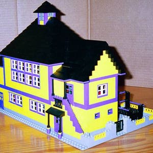 School building instructions - use your own LEGO pieces to build this custom model