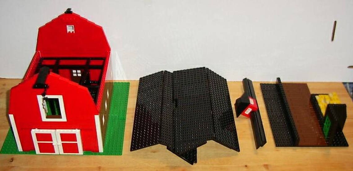 Classic Red Barn LEGO instructions use your own LEGOs to Etsy