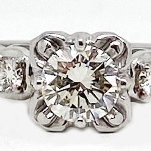 Platinum and diamond, Vintage engagement ring