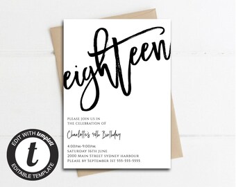 simple invitations etsy