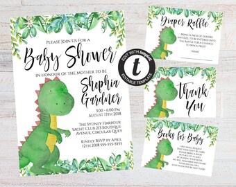 Dinosaur Baby Shower Invitation Etsy Dinosaur Baby Shower Invitation Etsy