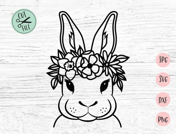 Download Floral Bunny Svg, Easter Bunny Svg, Bunny Svg, Rabbit Svg ...