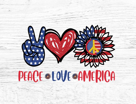 Download Peace Love American Sunflower, Peace Sign Png, Sunflower ...
