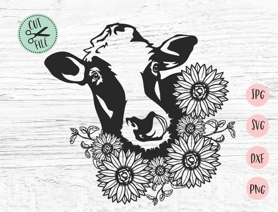 Download Floral Cow svg, Cow Svg, Heifer Svg, Boho Svg, Cow Face ...