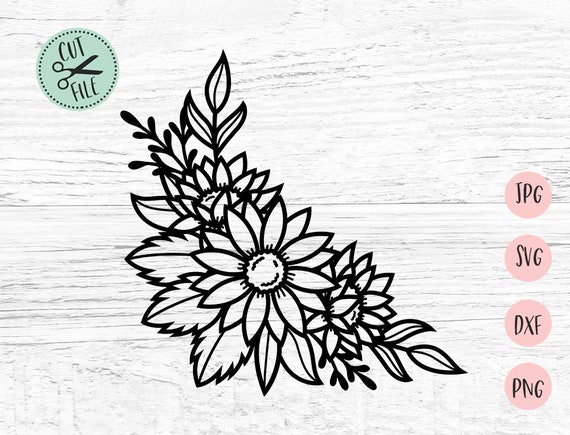 Free Free 167 Sunflower Svg Black SVG PNG EPS DXF File
