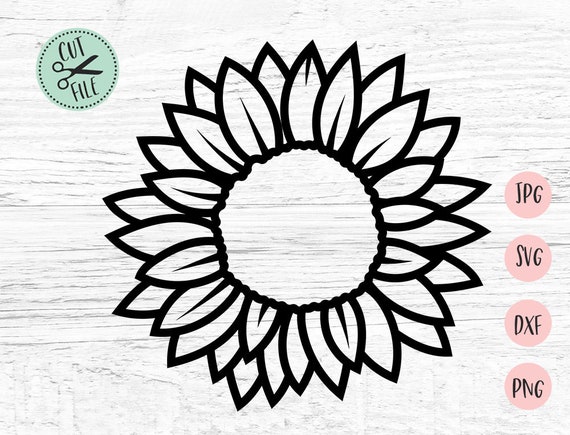 Download Sunflower Outline Svg, Sunflower Clipart, Sunflower ...