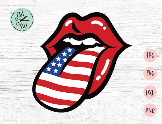 Download Patriotic Tongue Svg, America Svg, USA Flag Svg, Flag ...