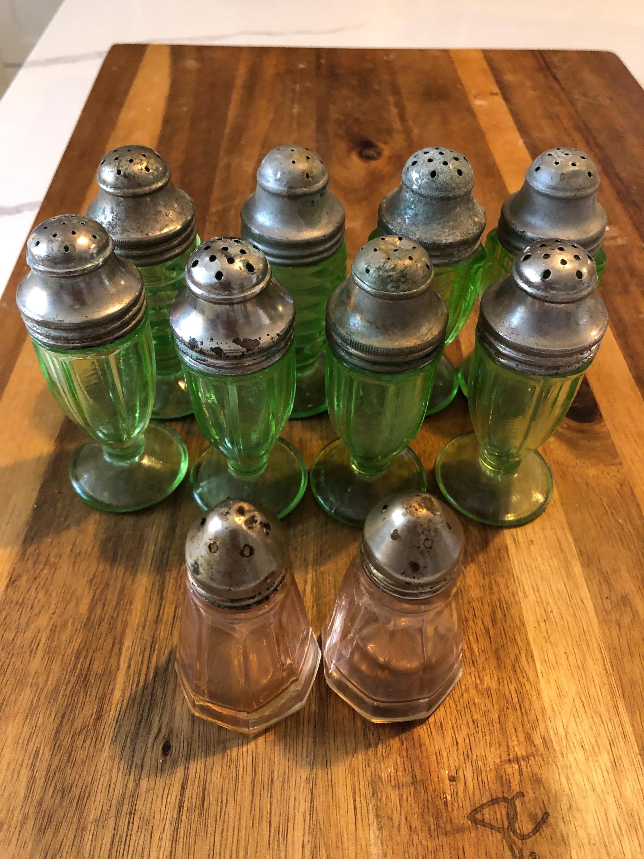 Jadeite Salt and Pepper - Etsy Canada
