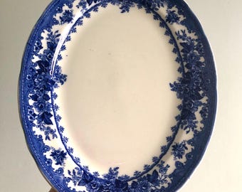 Losol Ware Colwyn Flow Blue Platter, Keeling & Co.