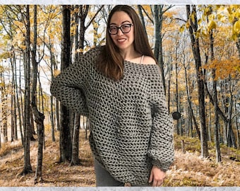 Olivia Pullover Häkelanleitung | Häkelanleitung Pullover | Strickmuster Pullover | Häkelanleitung für Pullover | Pullover DIY