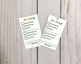 Care Cards for Handmade Items | Washing Cards for Crochet | Care Cards for Knitting | Washing Cards for Handmade Items