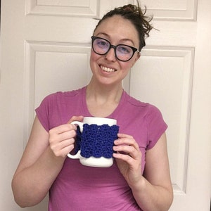 Wrap Me Up Mug Cozy Crochet Pattern Crochet Cozy Pattern Crochet Drink Pattern Knit Pattern zdjęcie 2