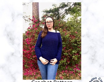 Liah Sweater Crochet Pattern | Crochet Sweater Pattern | Knit Sweater Pattern | Crochet Jumper Pattern | Sweater DIY